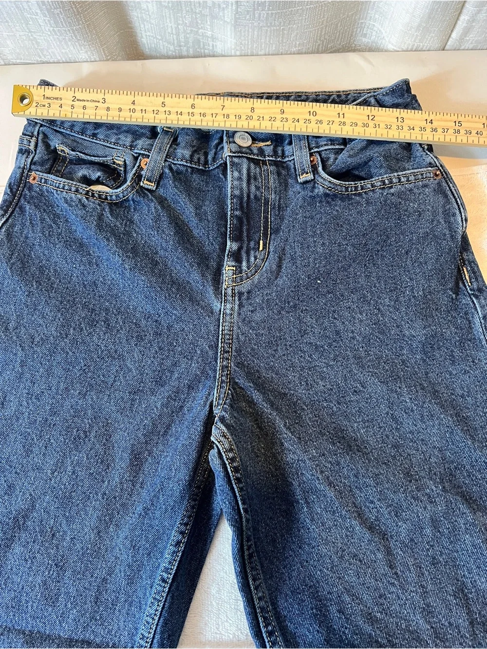 Old Navy BOYS  Dark Blue BAGGY WIDE LEG JEANS SIZE 14